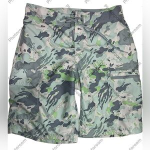 Simms Solarflex Seamount Board Shorts Fishing Surf Regiment Camo Clover Size 32